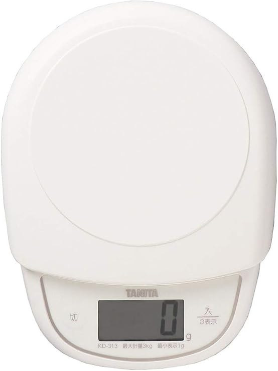 TANITA KD-313-IV Digital Cooking Scale, Maximum Weight 6.6 lbs 3 kg, Ivory