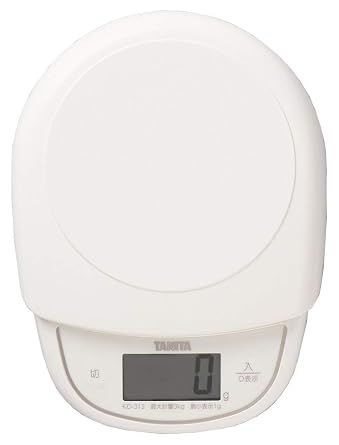 TANITA digital cooking scale weighing up to 3kg [Ivory] KD-313-IV (Japan import / The package and the manual are written in Japanese)