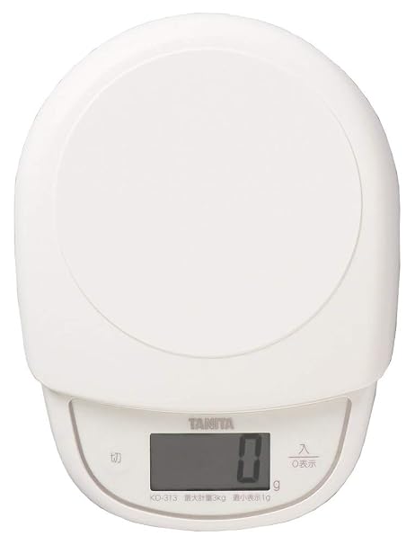 TANITA digital cooking scale weighing up to 3kg [Ivory] KD-313-IV (Japan import / The package and the manual are written in Japanese)