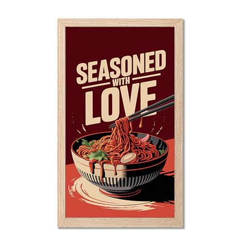 Image of NoWorries Wall art framed painting food posters for cafe decor (Synthetic wood frame) inch300 GSM premium art HD prints inch Wall painting for Home & Kitchen Decor (Pattern illustration)( Set of 1, Framed Painting) (NATURAL, ART-10, 10X19INCHES)