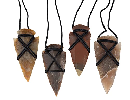 Stone Arrowhead Pendant Necklace