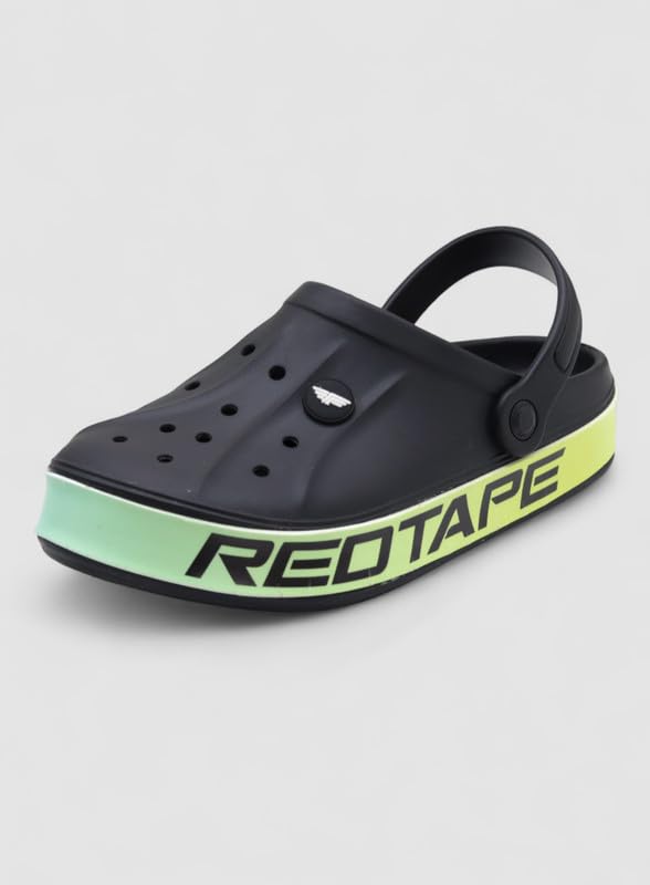 Image of Red Tape Mens Lightweight EVA Clogs Slip-On Comfortable Casual Footwear with Adjustable Back Strap and Anti-Slip Outsole