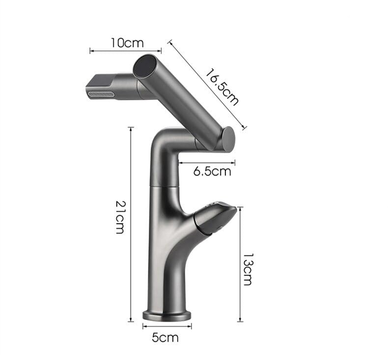 Robinet de bassin moderne LED rotatif pour simplifier le lavage du visage dans la salle de bain