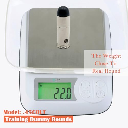 Bayattoo . 45 Colt Sicherheits-Übungsrunden, Action-Trainer, Dummy, rund, Trockenfeuer, Training, Schnappverschluss (6 Stück)