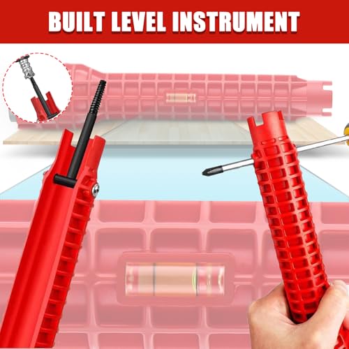 Image of Multifunctional Kitchen Faucet Sink Basin Wrench, Kitchen Drain Tub Removal nut Plumbing Plumber, 8 in 1 and 14 in 1 Four-jaw Hex Wrench, for Tight Spaces Installation and Repairs Tools