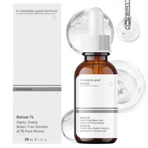 Retinol 1%, Retinolo Viso, Siero Viso Antirughe, Siero viso Idratante Leviga la Pelle, Riduce le Linee Sottili, Anti-invecchiamento, 30ml