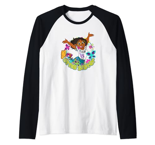 T-shirt baseball raglan Disney Encanto Mirabel et papillon pour fille