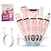 Electric Razors for Women, 5 in 1 Painless Ladies Wet & Dry Body Razors and Facial Hair Remover, Rechargeble Facial and Body Hair Remover for Face Nose Eyebrow Arms Armpit Legs Pubic Area（Pink）