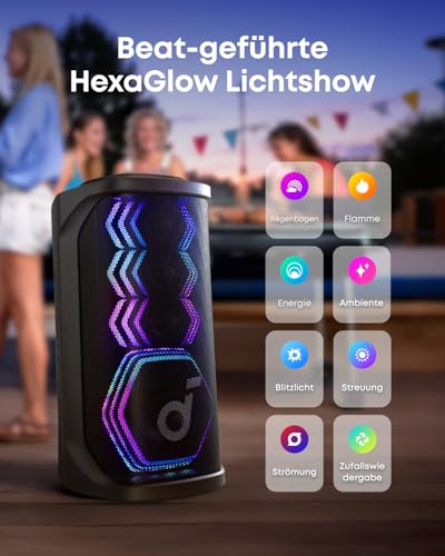 Soundcore by Anker Rave 3S Partybox mit KI-Karaoke, 200W Sound, 12h Akku – Ansicht 5