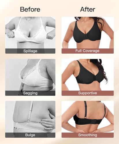 Image of Women's Sheer Bra Sexy Mesh Full Coverage See Through Unlined Underwire Supportive Plunge Bras