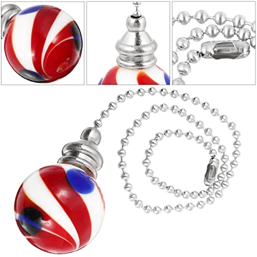 Image of OSALADI Ceiling Fan Pull Chains Ball Pull Chain Extender Fan Light Light Fixture Pendant Hanging Ornament for Ceiling Lamp