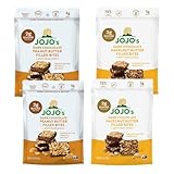 JOJO's Dark Chocolate Peanut Butter and Hazelnut Variety Pack, Healthy Snack, Low Sugar, Low Carb, Gluten Free, Non GMO, Paleo & Keto Friendly, Made with Plant Based Hemp Protein, Vegan (4 Count)