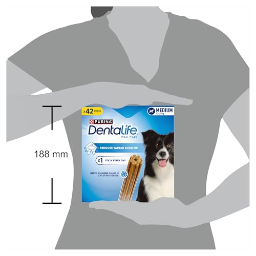 DENTALIFE Medium Dog Treat Dental Chew 42 Stick, Pack of 2 - 9