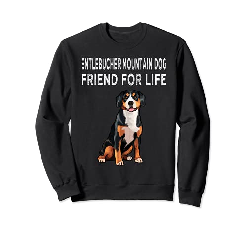 Entlebucher Mountain Dog Friend For Life Dog Friendship Sweatshirt, Black