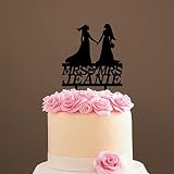 Décoration de gâteau de mariage Lesbienne Silhouette de deux femmes du même sexe pour gâteau de mariage Lesbienne Décoration de gâteau en acrylique Fabriqué aux États-Unis