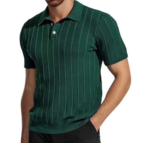 Camisa de hombre de un solo color de punto camiseta escote transpirable ropa casual moldeadora camisetas frescas camisetas largas informales básicas camisas manga corta algodón moda verano tops