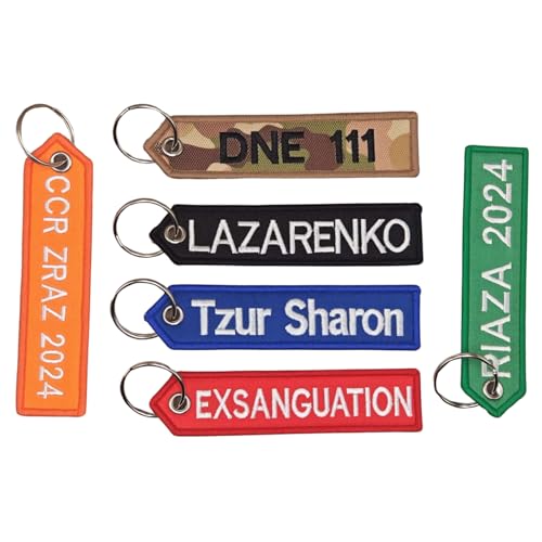 Crrpatch Llaveros personalizados, motocicletas, coches, bicicletas de playa y scooters con etiquetas de texto personalizadas con bordado de doble cara y llaveros bordados tanto para hombres como para