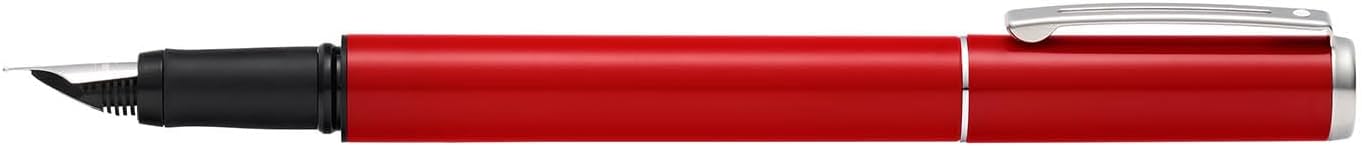 Sheaffer Pop Glossy Red Fountain Pen with Chrome Trim and Medium Nib
