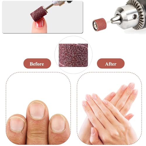 287 Stück Schleifhülse Satz für Dremel schleifaufsätze 80/120/180 Körnung Schleiftrommel mit Frei Box Einschließlich 285 Stück Schleifband Sleeves und 2 Stück Schleifwalze