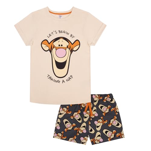Disney Tigger/Tigrou Winnie l'ourson Bourriquet - Pyjama Court pour Femmes - 100% Coton - Taille...