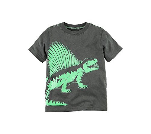 T-shirt dinosaure Carter's manches courtes vêtement enfant coton gris