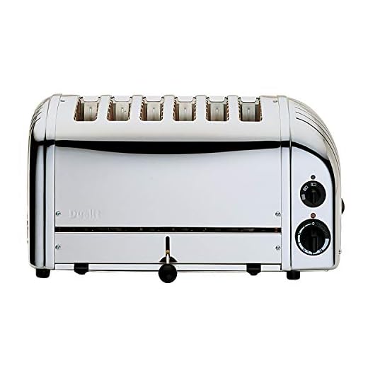 Tostadora para pan 6 rebanadas acero inox Dualit