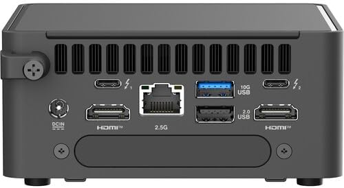 ASUS NUC 15 Pro NUC15CRHU7 Mini PC, Cyber Canyon Core Ultra 7 255H,16-Cores 5.1Ghz, Arc 140T Graphics, NPU, Dual Thunderbolt 4 Ports, Quad Display, WiFi 7 + BT 5.4, Win 11 Pro (32GB RAM + 1TB NVMe)
