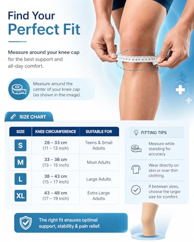 Image of Unisex Skin Knee Cap, Adjustable Support for Knee Pain Relief & Injury Prevention - Breathable, Comfortable & Durable - Ideal for Sports, Recovery & Daily Use - (Size - L)