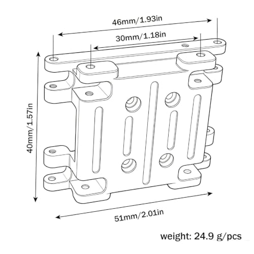 Support boîte vitesses RC résistant à l'usure pour stabiliser la transmission