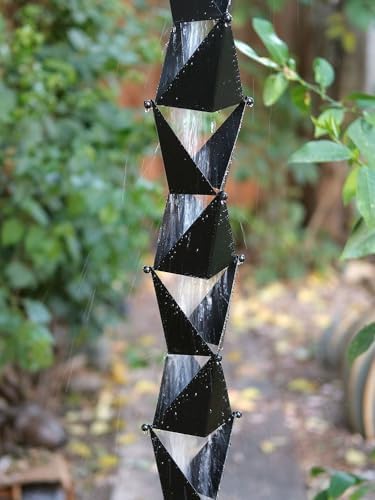 Nutshell Stores Origami Rain Chain - Black - 10 Feet