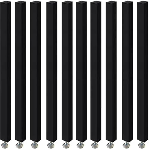 Separador de habitación ajustable de madera para colgar, paquete de 10 unidades, 100 cm, para sala de estar, pasillo, restaurante, partición vertical de listones con patas de 70-240 cm de altura