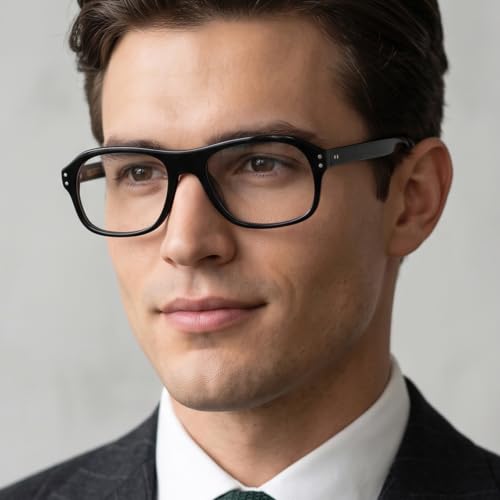 Image of Kingsmen Cosplay Eyeglasses Frame Square Handmade Acetate Glasses