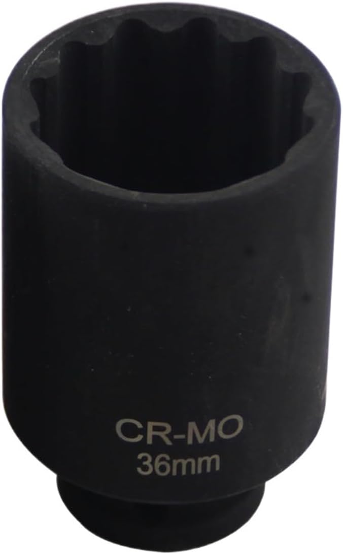 30mm 32mm 34mm 36mm 1/2"DR 12 Point Impact Socket Spindle Axle Nut Hub Nuts Removing Installing Tool(30mm)