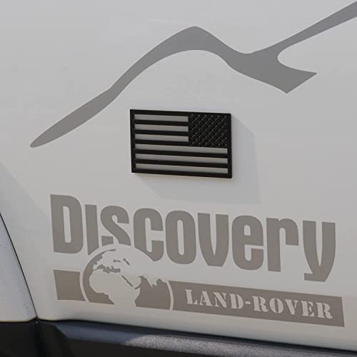 Uyye 3D American Flag Emblem Decal Cut-Out, Thickness 0.15”, Acrylic Cut-Out Car Sticker,Car Exterior Accessories For Car, Truck Or Suv (Black Matte 1 Pair) #TOP4