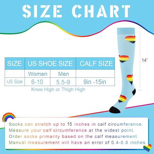 Image of Junely Compression Socks for Women Knee High Festival for Running Athletic Nurses Pregnant Women Work Support Travel Flight