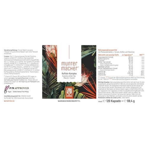 Koffeintabletten mit Guarana, Mate und B-Vitaminen