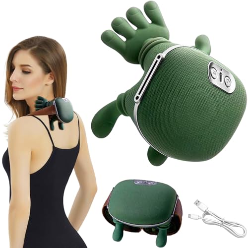 FAMINESS Neck Massager 4D Real Hands Massager USB Neck Massager with Heat 3 Massage Settings 2 Heat Levels Deep Massage for Neck Shoulder Gifts for Dad Mom