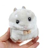 Hamster Cute Plush Stuffed Animal Keychain Charms Mini Plush Toy Purse Bag Handbag Pendant(Grey)