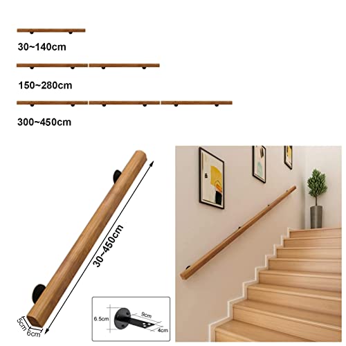 Rampe d'escalier en bois de pin barre d'appui de sécurité intérieure 140cm