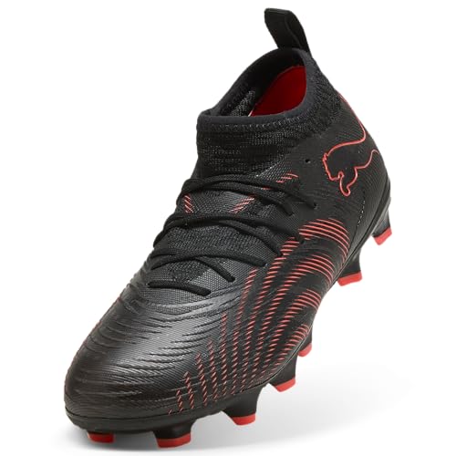PUMA Future 9 Match FG/AG JR Fußballschuh, schwarz-leuchtendes Rot, Starkes Grau, Größe 37,5, Puma Schwarz leuchtendes Rot, Starkes Grau… – Ansicht 6