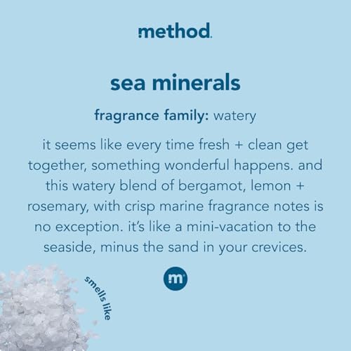 Image of Method Gel Dish Soap, Sea Minerals Scent, Tough on Grease & Stuck-on Food, Cruelty Free Formula, Made with Recycled Plastic, 18 Fl Oz (Pack of 6)