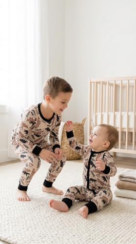Image of ITSY BITSY BOUTIQUE Viscose Bamboo Baby Pajamas - Boys and Girls Footie Sleeper Convertible 2-Way Zipper Sleeper