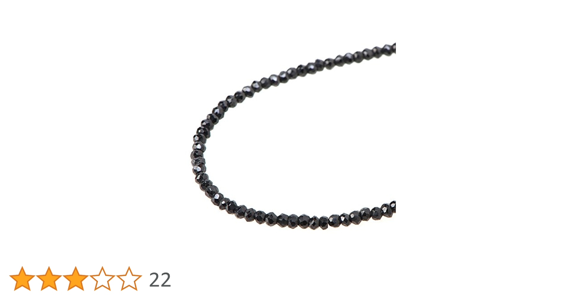 Amazon | ブラックスピネル ネックレス 42cm-47cm 5cmブラス