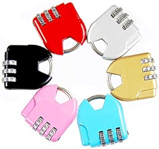 6PCS Multicolor Combination Padlock Luggage Lock Code Lock 3 Digit Resettable Lock Zinc Alloy Security Padlock Weatherproof Combination Lock for School Locker Gym Outdoor Shed Locker Hasp Cabinet Gate