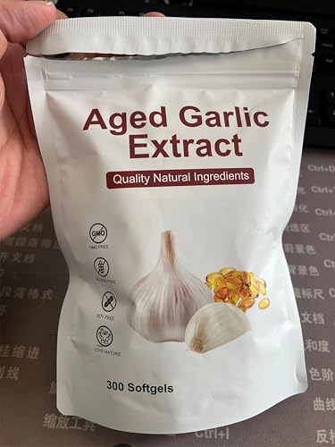 Huatsing Aged Garlic Extract Odorless Capsules Daily Wellness Supplement Odor-Free Garlic Gentle & Easy to Digest Non-GMO Gluten-Free 2-Year Matured for Antioxidant Wellness