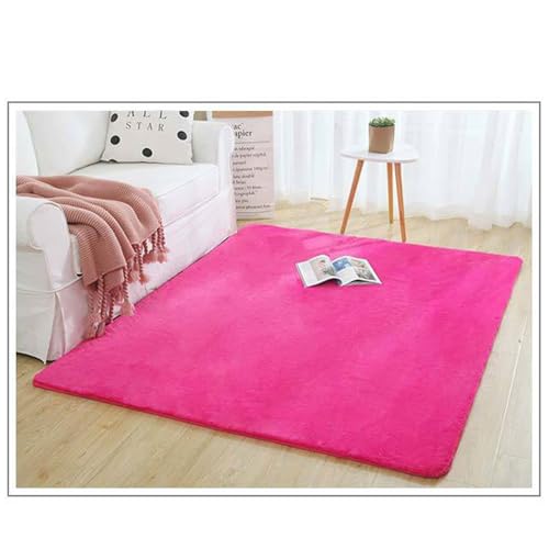 Tapis lavable et anti-dérapant à poils courts violet - 7