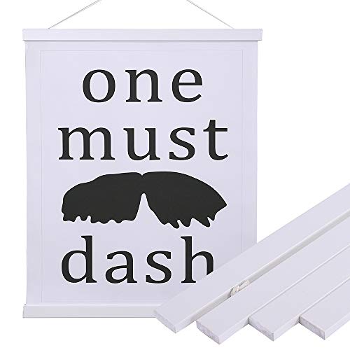 Image of Artmag Magnetic Poster Hanger Frame, 24x36 24x32 24x18 Light Wood Wooden Magnet Canvas Artwork Print Poster Hangers Frames Hanging Kit (White, 24 inch)