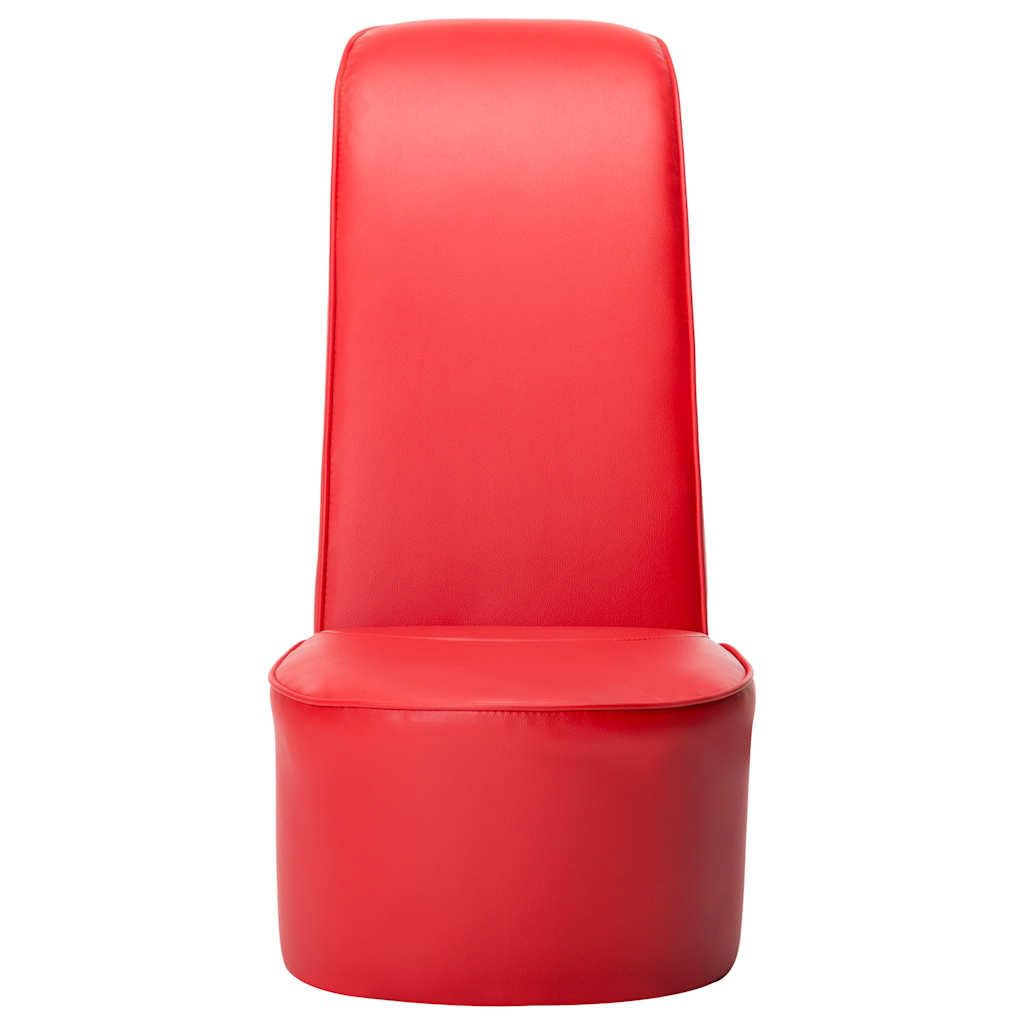 vidaXL Poltrona a Forma di Scarpa con Tacco Design Audace Moderna Comoda Imbottita Morbida Sedia Imbottita Arredo Casa in Similpelle Rossa