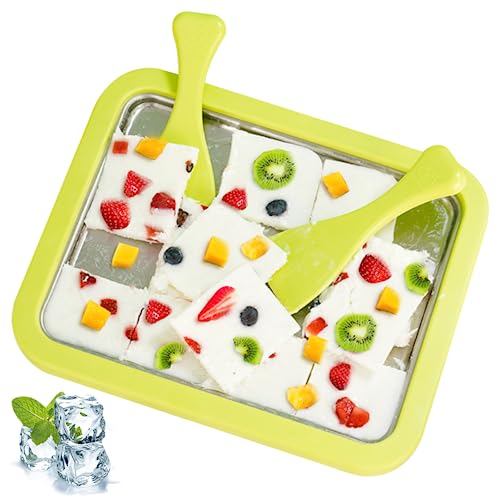 Plancha Para Hacer Helados 3pcs/Set Maquina De Helado PequeñO Fabricante De Helado Enrollado De...