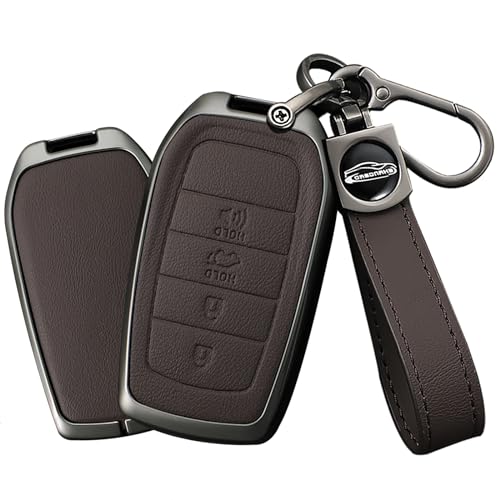 Coque de protection clé Toyota pour Corolla Camry CHR housse de clé de voiture 4 boutons en cuir